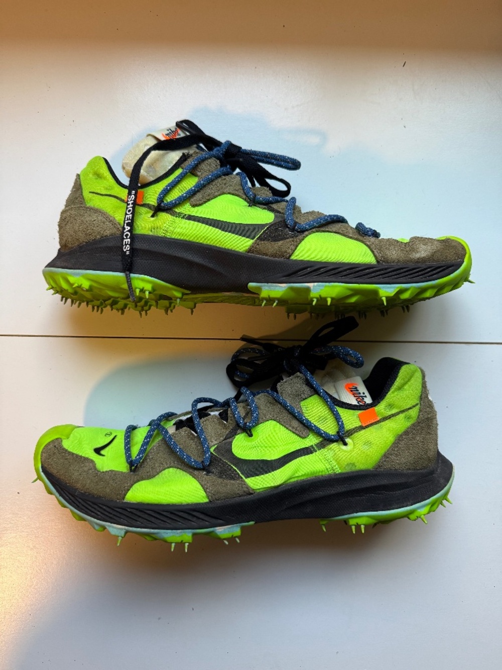 Off White x Nike Air Zoom Tera Tiger 5 'Electric Green' 11.5M